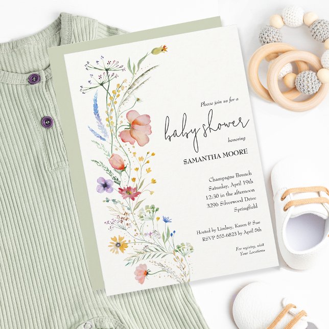 Wildflowers Baby Shower Invitation (Creator Uploaded)