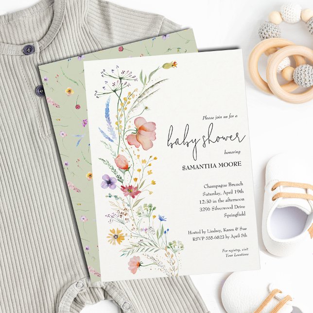 Wildflowers Baby Shower Invitation (Creator Uploaded)