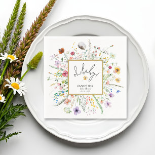 Wildflowers Baby Shower Napkin