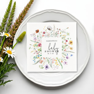 Wildflowers Baby Shower Napkin