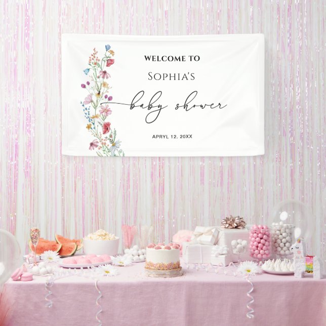 Wildflowers Baby Shower Welcome Banner (Party)