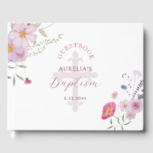Wildflowers Baptism Guest Book