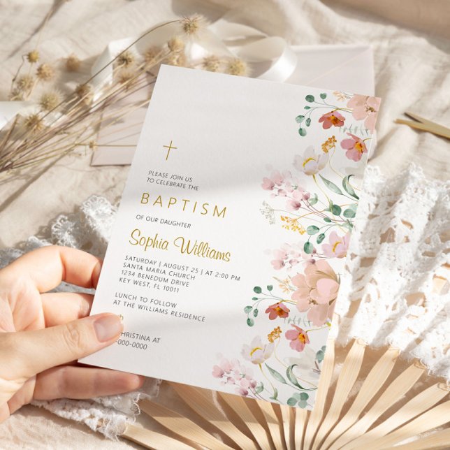 Wildflowers Baptism Invitation (Creator Uploaded)