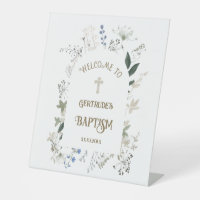 wildflowers Baptism welcome sign