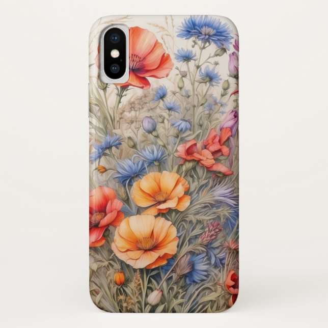 Wildflowers Beautiful Floral Design for Nature Lov Case-Mate iPhone Case (Back)