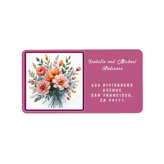 Wildflowers Beautiful Popular Luxury Collection Label (Front)