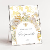 Wildflowers bee leave your recipe card here poster