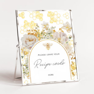 Wildflowers bee leave your recipe card here poster