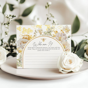 Wildflowers bee Who am I bridal shower game