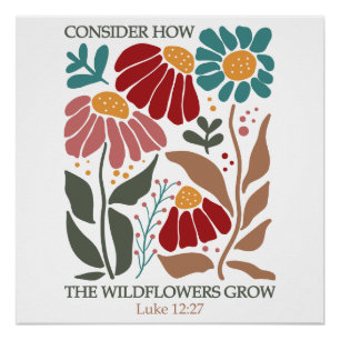 Wildflowers Bible Verse  Poster