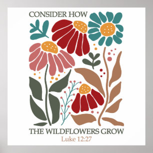 Wildflowers Bible Verse Poster