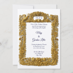 Wildflowers Birds & Butterflies Wedding Invitation
