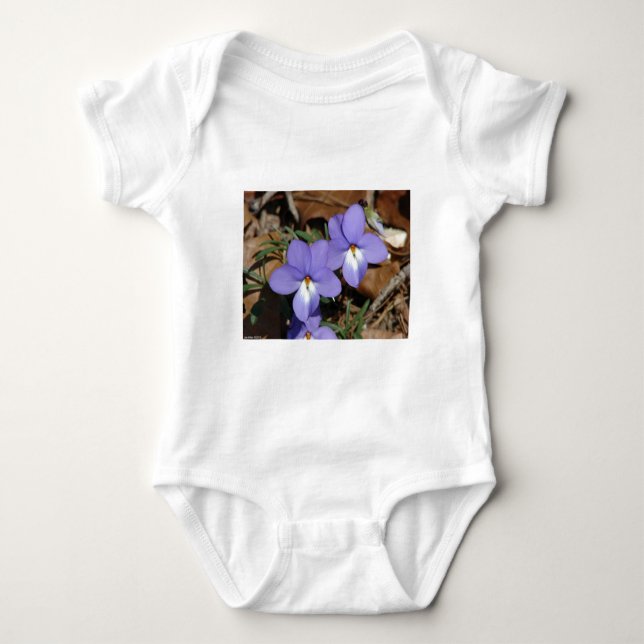 WildFlowers Birds-Foot Violet III Gifts & Apparel Baby Bodysuit (Front)