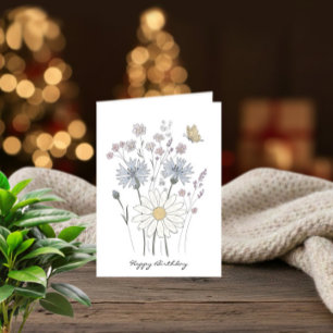 Wildflowers Birthday Card