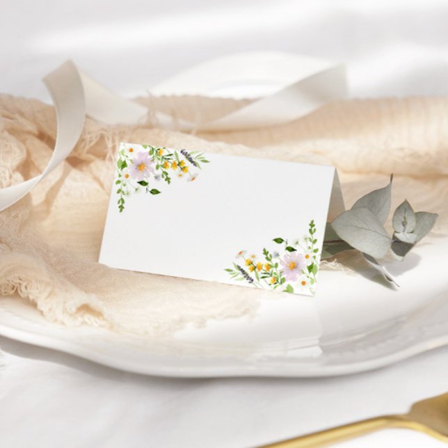 Wildflowers blank wedding place cards (Creator Uploaded)