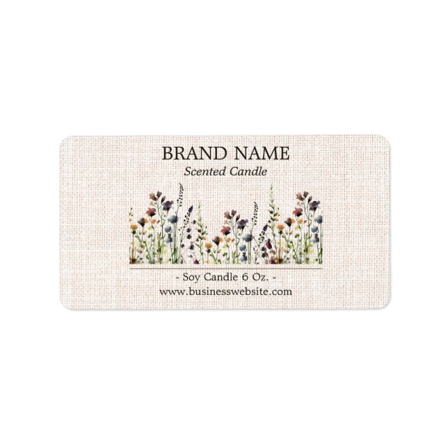 Wildflowers Boho Colour Product Label  (Front)