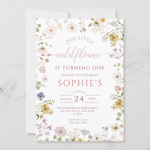 Wildflowers Boho Garden Floral Birthday Invitation