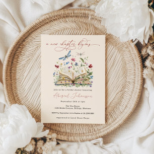 Wildflowers Book New Chapter Begins Bridal Shower Invitation