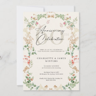 Wildflowers botanical garden 60th anniversary invitation