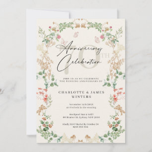 Wildflowers botanical garden 70th anniversary invitation