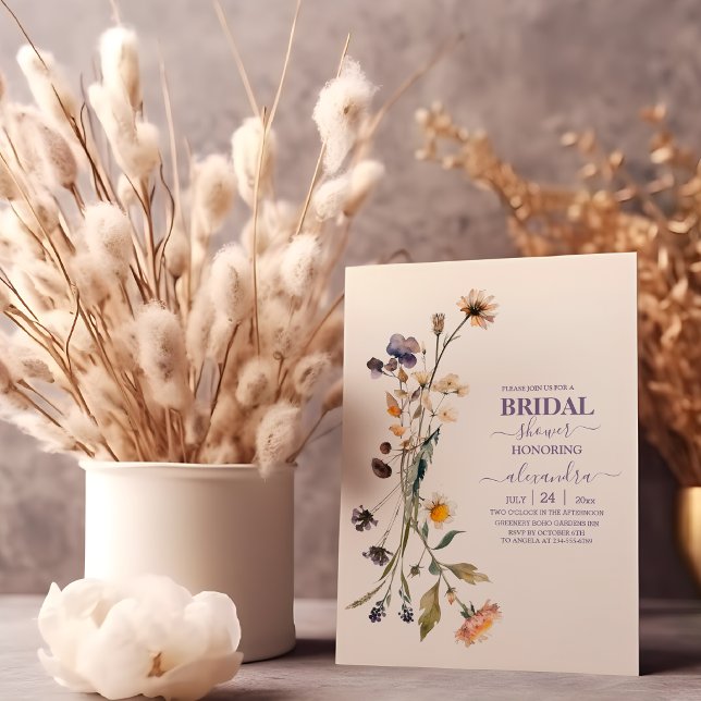 Wildflowers Botanical Garden Bridal Shower Invitation (Creator Uploaded)
