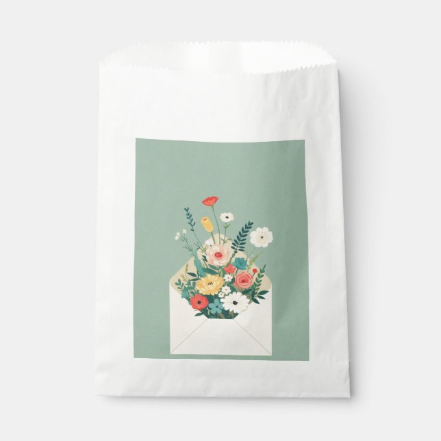 Wildflowers Botanical Garden Wedding Favour Bags (Front)