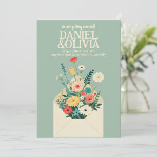 Wildflowers Botanical Garden Wedding Invitation