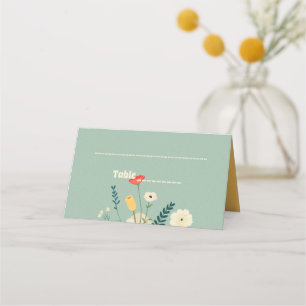 Wildflowers Botanical Garden Wedding Place Card