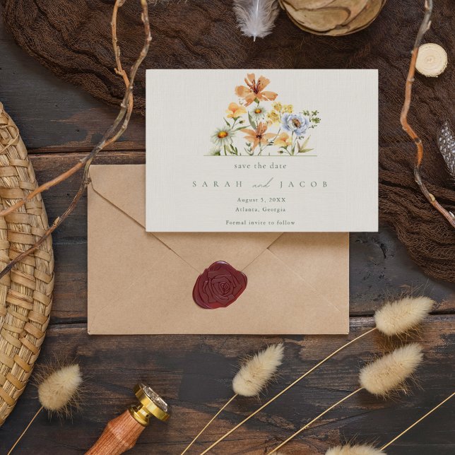 Wildflowers Botanical Garden Wedding Save The Date (Creator Uploaded)