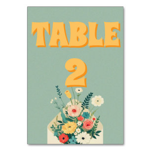 Wildflowers Botanical Garden Wedding Table Number