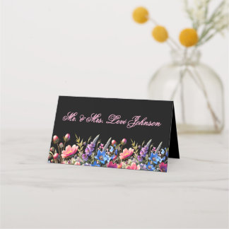 Wildflowers Botanical Wedding Seat Chart Place Card