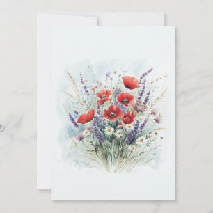 Wildflowers bouquet invitation