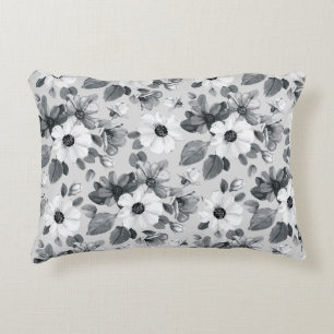 Wildflowers Bouquet Watercolor Vintage Illustratio Decorative Cushion