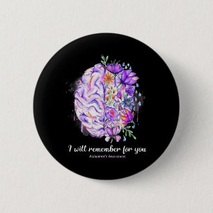 Wildflowers Brain Remember For You Heimerheimer Br 6 Cm Round Badge