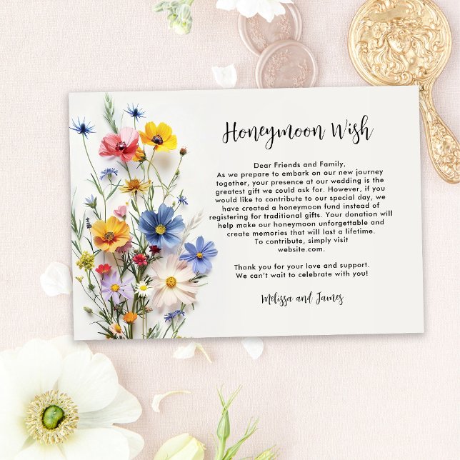 Wildflowers Bridal Shower Enclosure Card (Creator Uploaded)