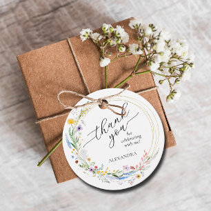 Wildflowers Bridal Shower Favour Tags
