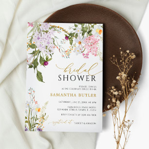 Wildflowers Bridal Shower Invitation
