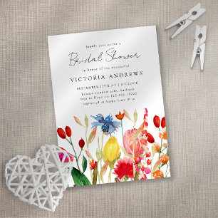 Wildflowers Bridal Shower Invitation