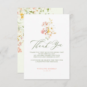 Wildflowers Bridal Shower Little Thank You