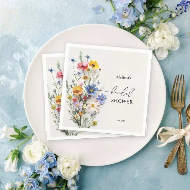 Wildflowers Bridal Shower Napkin (Creator Uploaded)
