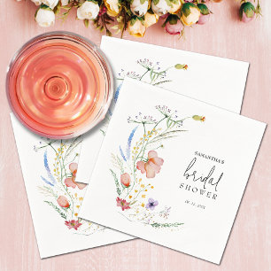 Wildflowers Bridal Shower Napkin