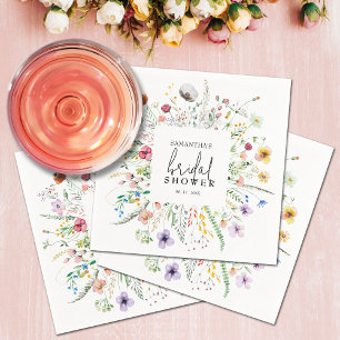Wildflowers Bridal Shower Napkin
