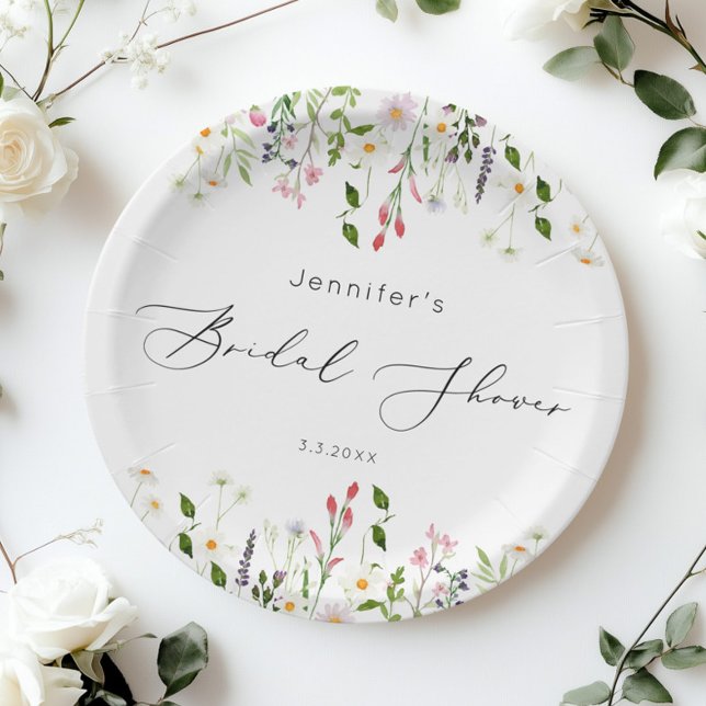 Wildflowers bridal shower paper plate (Creator Uploaded)
