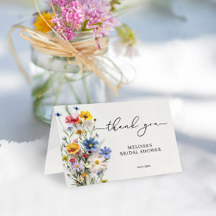 Wildflowers Bridal Shower Thank You Card