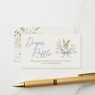 Wildflowers Bunny Diaper Raffle Baby Shower Enclosure Card