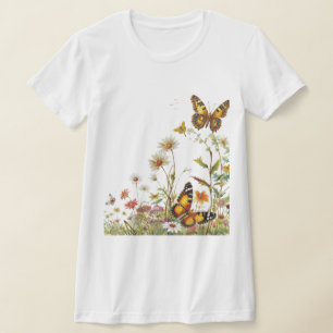 Wildflowers Butterflies T-Shirt
