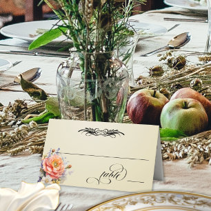 Wildflowers & Calligraphy - Wheat Place Card