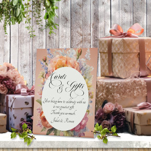 Wildflowers Cards & Gifts - Rose Gold Pedestal Sign