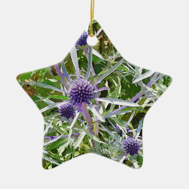 WILDFLOWERS CERAMIC TREE DECORATION (Front)