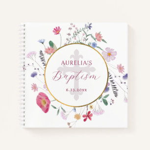 Wildflowers Circle Baptism Guest Book